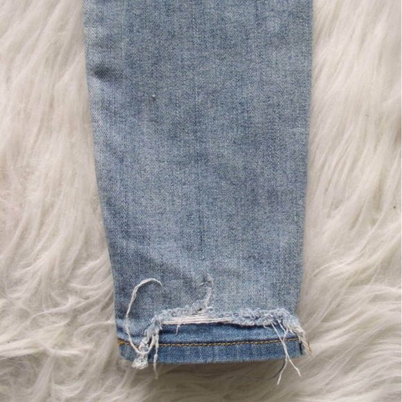 AE - Hi Rise Distressed Jeggings Two Tone Denim - Picture 6 of 10